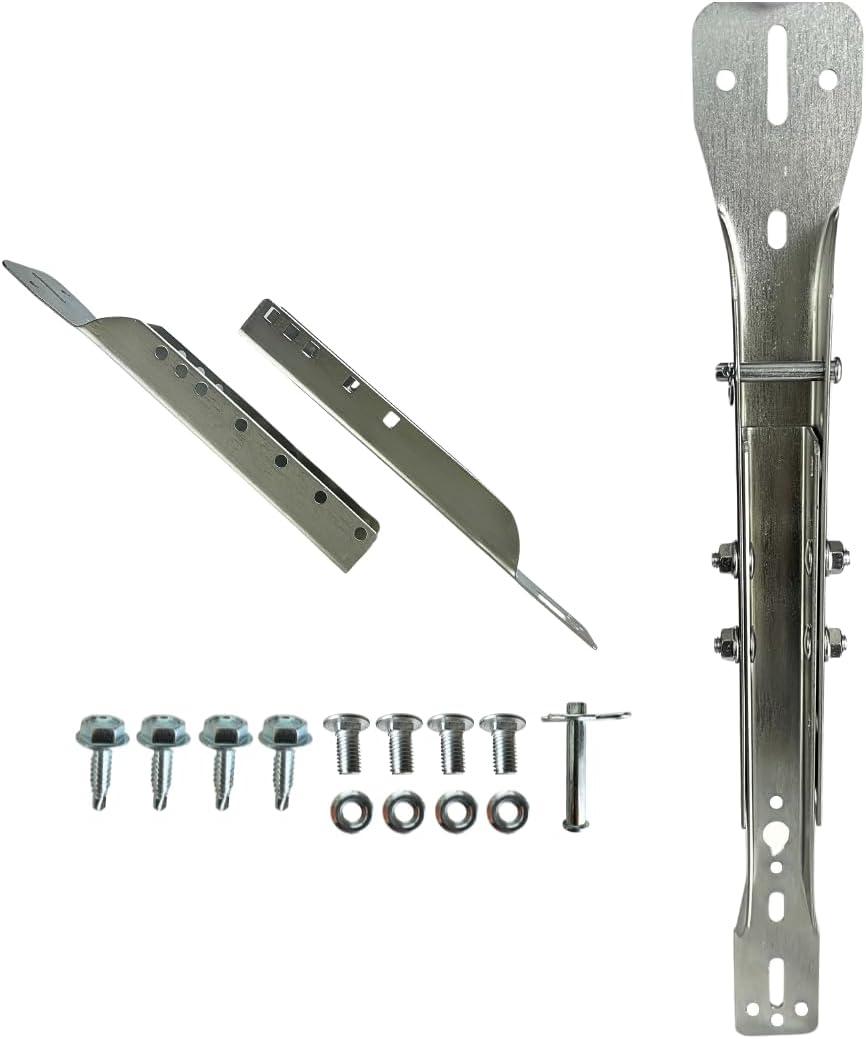 Garage Door Opener Adjustable Reinforcement Bracket, Replacement Parts & Hardware, Repair, Restore, Easy Installation Kit, Fits 18-24 Panels, Heavy Duty No Bending