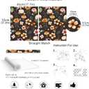 HAOKHOME Black Floral Wallpaper Peel and Stick Black/Yellow/Green Renter Friendly Contact Paper for Bedroom Bathroom 17.7in x 9.8ft