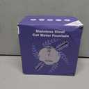 Cat Water Fountain Stainless Steel: 2.2 L Cat Fountain for Drinking - Automatic Pet Water Fountain for Cats Inside - Metal Cat Dog Water Dispenser Bowl with Faucet Water Level Window Ultra Quiet Pump