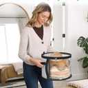 AOODA Oversized Clear Hat Storage Bag, Holds up to 7 Caps Cowboy Hat Organizer for Closet, Wide Brims Hat Case with Carrying Handles (Grey) (16.5")