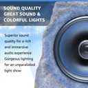 2-Pack Solar Powered Rock Speakers Outdoor Water-Resistant with 3 Mode Lights and Pair Function USB Rechargeable for Patio Garden Party Pool Outside(Two)