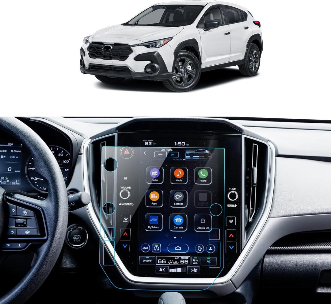Car Screen Protector for 2024 2025 Subaru Crosstrek (Premium/Sport/Limited/Wilderness) STARLINK Accessories Navigation Touchscreen Protector Film Tempered Glass HD Clear Anti-Glare 11.6''