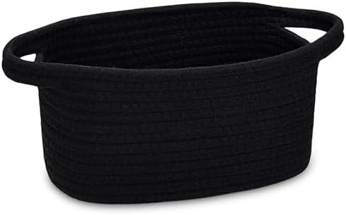 ABenkle Small Storage Basket, Mini Basket, Cute Tiny Cotton Rope Woven Shelf Basket, Boho Decorative Toy Storage Bin Gift Basket