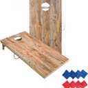 Solid Wood Premium Corn Hole Outdoor Game Set, 2 Regulation and Waterproof Cornhole Game Boards, with 8 Toss Bags, Perfect for Outdoor Indoor