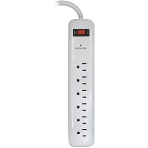 Prime Wire PB802013 6-Outlet Surge Protector with 14-3 SJT 1.5-Feet Cord