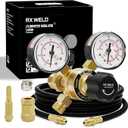 RX WELD Argon Regulators Gauges Gas Welding, Regulator for MIG and TIG, CGA580 Inlet Connection