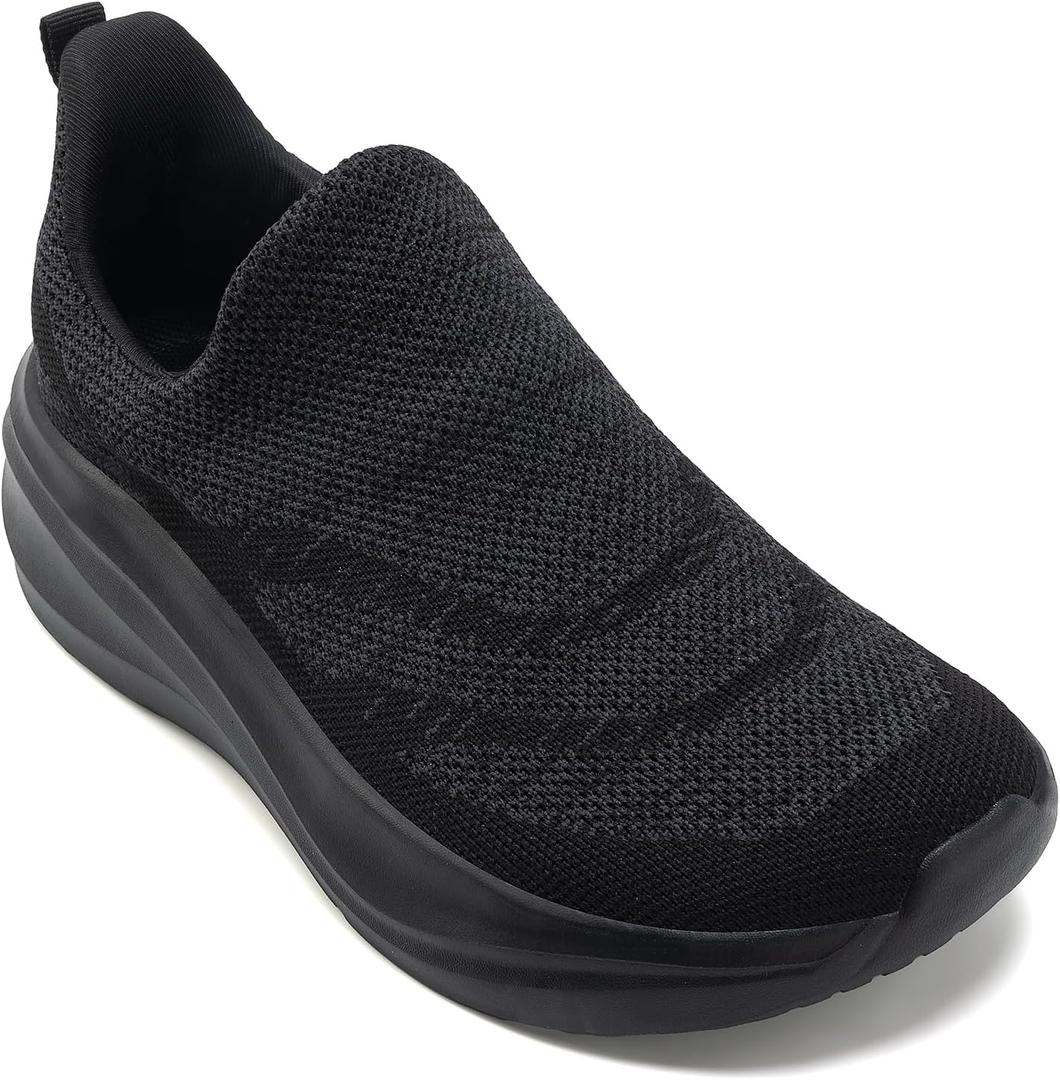ZOVE Wide Toe Box Shoes Women Hands Free Wide Walking Shoes Ultra Light Tennis Breathable Wide Width Running Sneakers Athletic Gym Workout Trainers (Black)