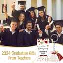 Inbagi 100 Sets Graduation Gifts Bulk Tassel Keychains with Inspirational Cards for Graduation Party Gift (Red)
