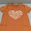 Floral Pumpkin for Women Halloween V Neck Fall Heart T-Shirt Thanksgiving Tops Cute Autumn Graphic Tees Costume Tops (Brown1, S)