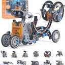12-in-1 Solar Robot Kit for Kids Age 8-12, STEM Educational Solar Power Robotic Toys Gifts for Kids, DIY Science Building Experiments Kit Christmas Birthday Gifts for Boys Girls Age 8 9 10 11 12 (Grey)