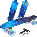 BELEEV 22 inch Skateboards for Kids, Cruiser Skateboard for Beginners Girls Boys Teens Adults, Mini Skateboards Classic Complete Skate Board with Skate T-Tool, Max Load 220 LBS
