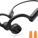 Open Ear Headphones Bluetooth Bone Conduction Wireless Headphones, 2025 New Bluetooth 5.3 Wireless Sports Earbuds with Mic, 12HRS Playtime IPX5 Waterproof Earphones for Exercise Workouts (Black)