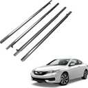 4 PCS Weather Stripping Car Window Trim Moulding Seal for 2013-2018 Honda Accord Replace 72410-T2A-A01 72450-T2A-A01 72910-T2A-A01 72950-T2A-A01