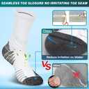 Hylaea Unisex Crew Socks for Running Athletic, Compression & No Blisters