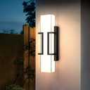Hyunbae LED Wall Sconce Lights, 16" Modern Outdoor Light Fixture Wall Mount, Waterproof Porch Lamp for Outside, 3000K LED Exterior Lighting with Clear Glass for House Patio Front Porch Garage Entryway