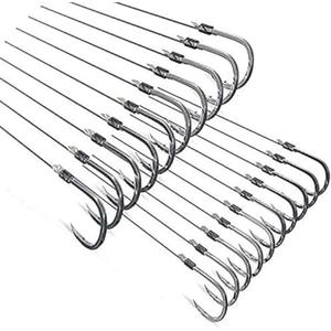 Joyiii Small Fishing Hooks with Mono Line,Super Strong Sharp Fishing Hook on Nylon Fishing Line Fishing Accessories for Baits
