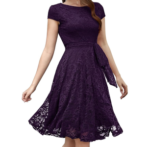 MUADRESS Women's Lace Cocktail Wedding Party Dress
M