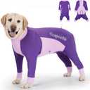 Dog Sun Protection Cooling Suit UPF 50+, Quick-Dry Breathable Jumpsuit for Large & Medium Dogs, Outdoor Dirt-Resistant Shedding Control Pet Apparel (Berry Purple, 3X-Large)