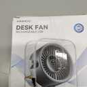 KIMMOO USB Desk Fan, Quiet Table Fan with Turbo Airflow, 100 Speeds, Digital Display, 90° Rotating, Small Rechargeable Battery Desktop Fans for Bedroom Home Office Travel, Black