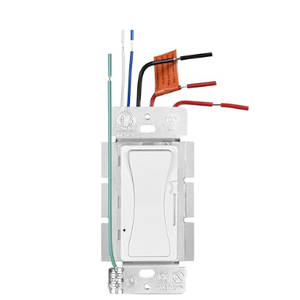 KEYGMA 0-10V LED Dimmer Switch, Low Voltage Dimmer Switch for Dimmable LED Lights, CFL, Halogen and Incandescent Bulbs, Single-Pole or 3-Way, Wallplate Included, ETL Listed (White, 5 Pack)