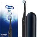 Oral-B iO Simple Clean Rechargeable Electric Powered Toothbrush, Night Black with 1 Gentle Care Brush Head and 1 Black Travel Case - Automatic Pressure Sensor to Protect Gums - 3 Modes - 2 Min Timer