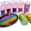 Lrisy Iridescent Extra Fine Glitter Powder with Shaker Lid, Craft Glitter Sequins for Epoxy Resin, Slime,Tumblers,Nail&Painting Arts 140g/4.5oz (Ultra Thin Brighter Iridescent Dream Pink and White)