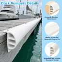 Dock Bumpers 4FT/12FT/16FT/24FT, Boat Dock Bumpers for Edging with Stainless Steel Screws and Washers, Dock Fenders Boat Dock Guards P-Profile Heavy Wall for Edge Protection 1/3/4/6 Pack Multi Color