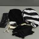 PUIWNON Prisoner Costume Women Jail Costume Adult Prison Outfit Striped Convict Inmate Uniform for Halloween, S