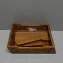 Teak Shower Stool for Shaving Legs, Non-Slip Bathroom Foot Step, Waterproof Wooden Shower Foot Step for Bathroom