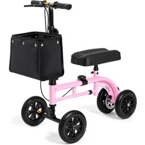 All Terrain Knee Scooter for Adults for Foot Surgery, Pink
Steerable Knee Walker Medical Scooter for Foot Injuries ,Crutch Alternative, with 8″ Outdoor Silent Wheels and Disc Brake