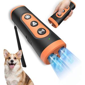Anti Barking Device - 2025 New Indoor/Outdoor Ultrasonic Dog Bark Deterrent with 3 Modes (50ft Range), Safe & Effective for Dogs 10-130 lbs All Ages, IPX5 Waterproof, USB Rechargeable