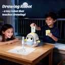 Drawing Robot for Kids, Montessori Learning Drawing Machine with 200 Cards, Smart Educational Painting Toy for 3 4 5 6 7 8 Year Old Boys Girls Birthday Party Gift- (Penguin)