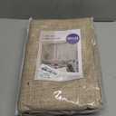 MIULEE 100% Blackout Linen Textured Curtains for Bedroom Solid Thermal Insulated Copper Brown Grommet Room Darkening Curtains & Drapes Luxury Decor for Living Room Nursery 52 x 84 Inch (2 Panels)