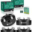 YHTAUTO 5x5.5 Hub Centric Wheel Spacers 2 inch Compatible with Chrysler, Dodge, Mitsubishi, Ram Models, Aspen, Dakota Tire Spacers w/ 9/16" Studs, 77.8mm Hub Bore 5 Lug 4PCS Black