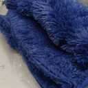 Navy Blue Round Rug 6Ft for Boys Bedroom, Large Fluffy Fuzzy Circle Area Rugs for Kids Playroom, Living Room Decor Aesthetic, Cute Shaggy Plush Floor Royal Dark Blue Carpet for Dorm Teen Baby Nursery