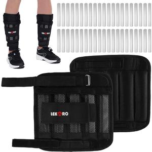 Wrist Ankle Weights with Removable Steel Bars, 1 Pair Adjustable Arm Leg Weights for Men and Women, No Leakage Design, Weighted Wrist Bands for Walking Jogging Yoga Pilates, One Size