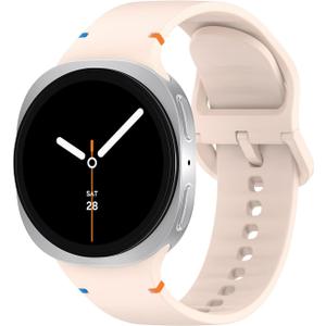 Silicone Bands Compatible with Samsung Galaxy Watch 8 Band 40mm 44mm/8 Classic 46mm, Waterproof Soft Wristband Sport Strap for Galaxy Watch 8 2025 Women Men