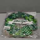 Wooden St. Patrick's Day Decoration Shamrock Door Wreath for Front Door Sign Wall Signs Shamrock Clover Spring Decoration, Irish Sign Welcome Hanging for Home Decor Party Outdoor Indoor Supply