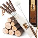 Marshmallow Roasting Sticks Set of 5 - Telescoping Long Smores Stick for Fire Pit Campfire Grill Bonfire Party BBQ Accessories with Storage Bag