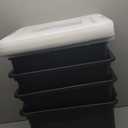 IRIS USA File Box, Plastic File Organizer with Lids for Letter/Legal File, Portable Document Box For Moving, Storage Bin with Durable and Secure Lid, Stackable Nestable BPA-Free, Black 35 Qt. 4 Pack