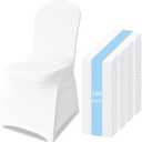 100 Pack Chair Covers for Dining Chairs, Polyester Spandex Chair Cover Stretch Slipcovers for Banquet, Wedding, Party, Dining, Holidays, White