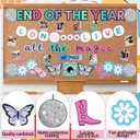 Gueevin 81 Pcs Graduation End of Year Bulletin Board Set Singer Class 2026 Bulletin Board Decorations DIY Photo Frame Boho Summer Classroom Decoration Letter Cutouts for Graduation Party Supplies