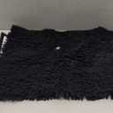 TECHMILLY Soft Fluffy Chenille Bathroom Rugs, Non Slip Absorbent Bath Mats for Bathroom, Washable and Quick Dry, Black, 17" x 24"
