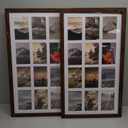 12 Opening 4x6 Collage Picture Frames Set of 2, Rustic Brown Multiple Frames for Displaying 6x4 Photos with Mat