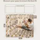 Blissful Diary Baby Play Mats for Floor, 71x59 Inch Extra Thicker & Large Soft Cushioning Foam Playmats for Babies and Toddlers, Foldable Washable Baby Crawling Mat for Playpen, Earth Tones Design