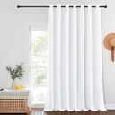 NICETOWN Blackout Patio Curtains 100 x 144 Inches Long for Sliding Door Extral Wide Blackout Curtain Panels Thermal Insulated Room Divider - Grommet Top, 100" W x 144" L, 1 Panel, White