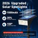 Solar Spot Lights Outdoor,10 Pack/56 LED Outdoor Lights for Yard Waterproof IP68, 4 Lighting Modes Solar Landscape Spotlights, Auto On/Off Solar Powered Flood Lights Garden Pathway,Cool White