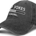 Dad Jokes Hat for Dad Papa Fathers Day Birthday Gifts for Men Dad from Daughter Son - Funny Black Dad Baseball Cap (One Size)