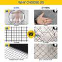 Hardware Cloth, 1/2 inch 48" x 100' Galvanized Chicken Wire Fence, 19 Gauge Vinyl Coated Wire Mesh Roll, Black Welded Wire Fencing Roll Gopher Wire Mesh Roll for Garden Fencing Rabbit Snake Wire