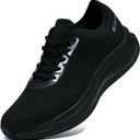 Men's Running Shoes Lightweight Cushioning Walking Tennis Sneakers (6.5, All Black)